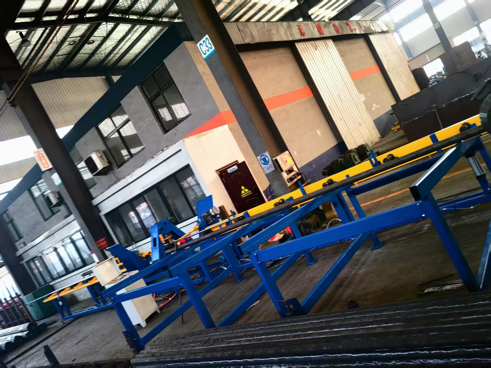 螺纹钢管加工机床（现货供应），螺旋槽管生产线供应